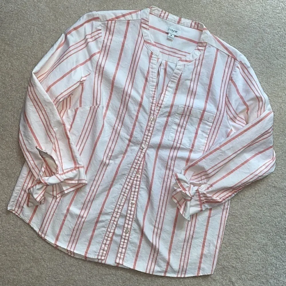 NWOT!J.Crew Striped Button Down Top!